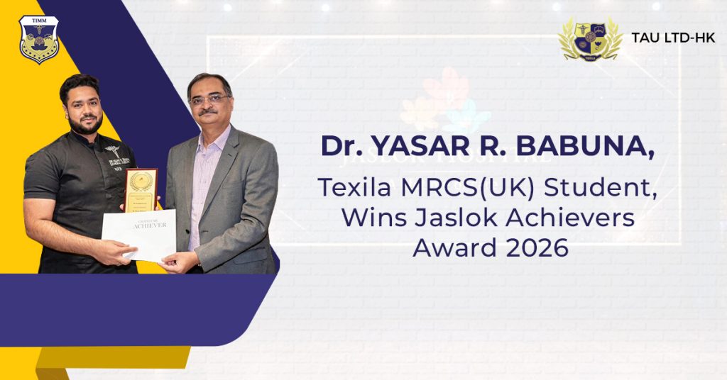 Dr. Yasar R. Babuna, Texila MRCS Student, Wins Jaslok Achievers Award 2026